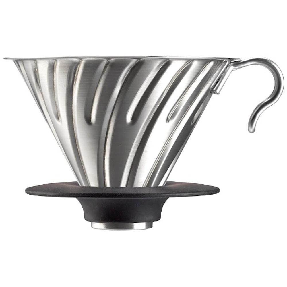 HARIO V60 メタル コーヒードリッパー コーヒードリップ 1~4杯用 ヘアラインシルバー VDM-02MB ハリオ