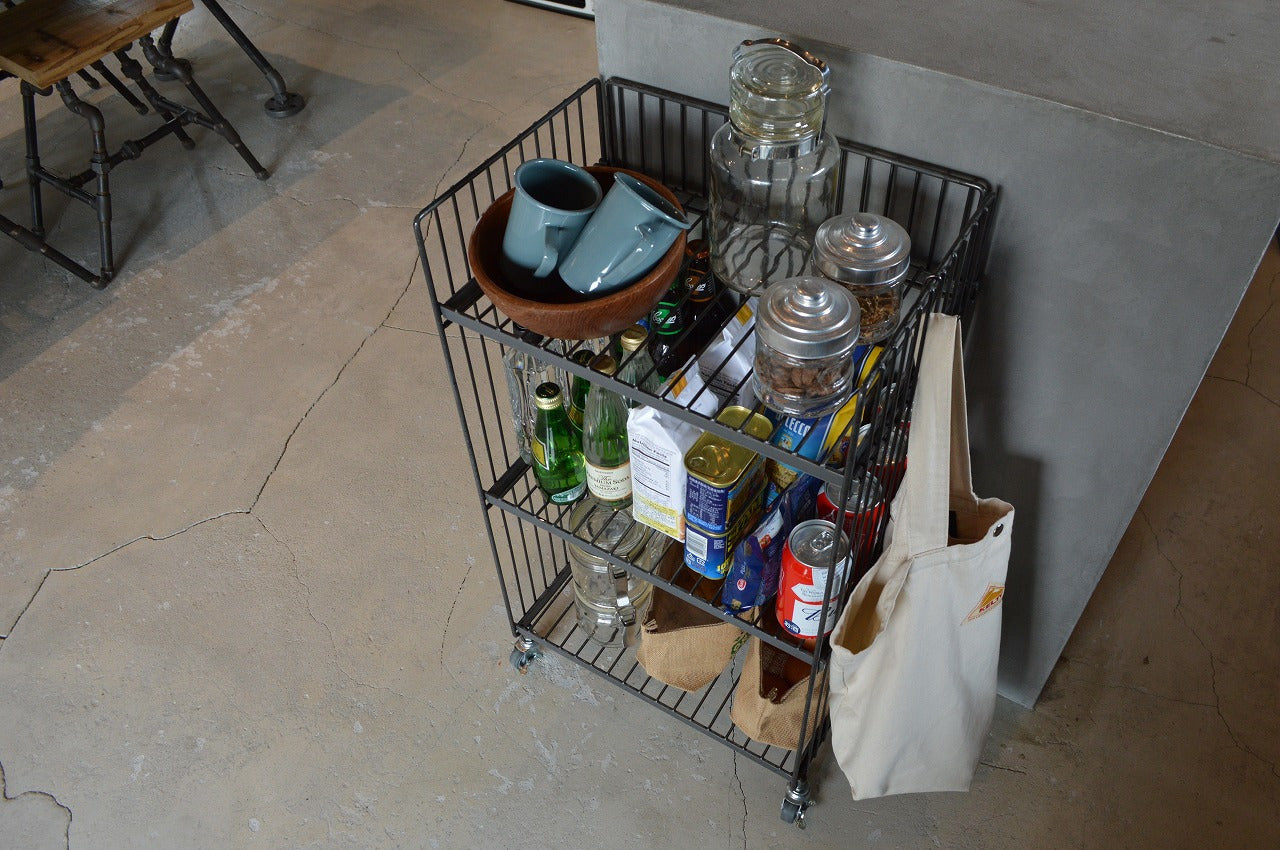 COLLEND コレンド WIRE WAGON REGULAR DOUBLE ワイヤーワゴン(レギュラー・ダブル) ワゴン 収納 ディスプレイ